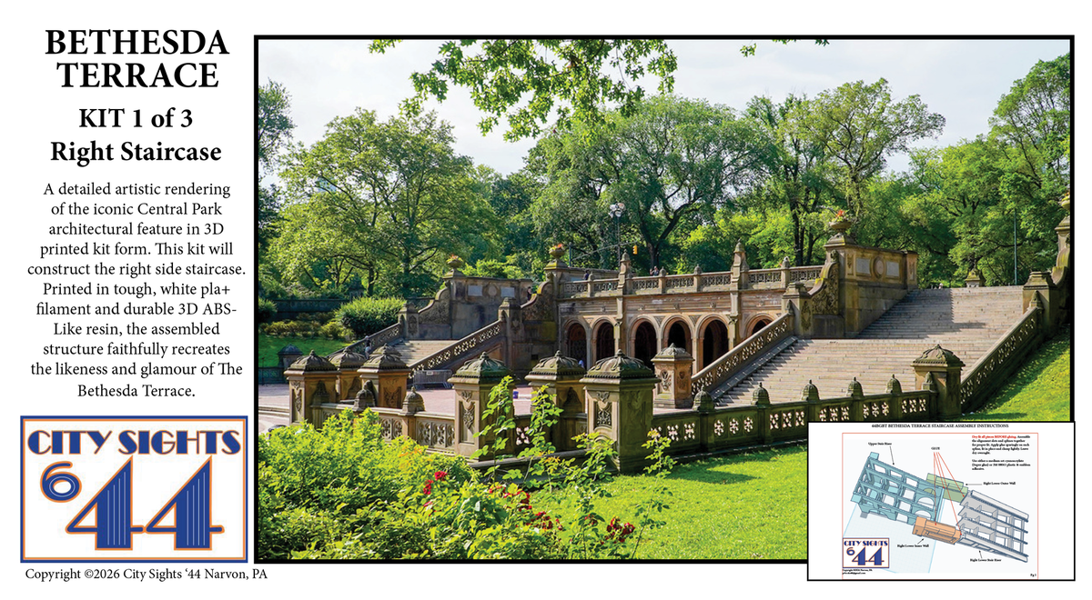 Bethesda Terrace - Kit 1 of a three kit display model of the iconic Central Park Feature