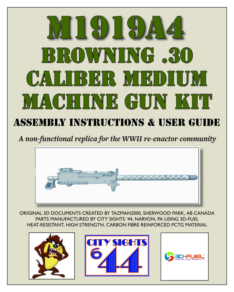 M1919A4 Browning .30 Caliber Display Model Kit